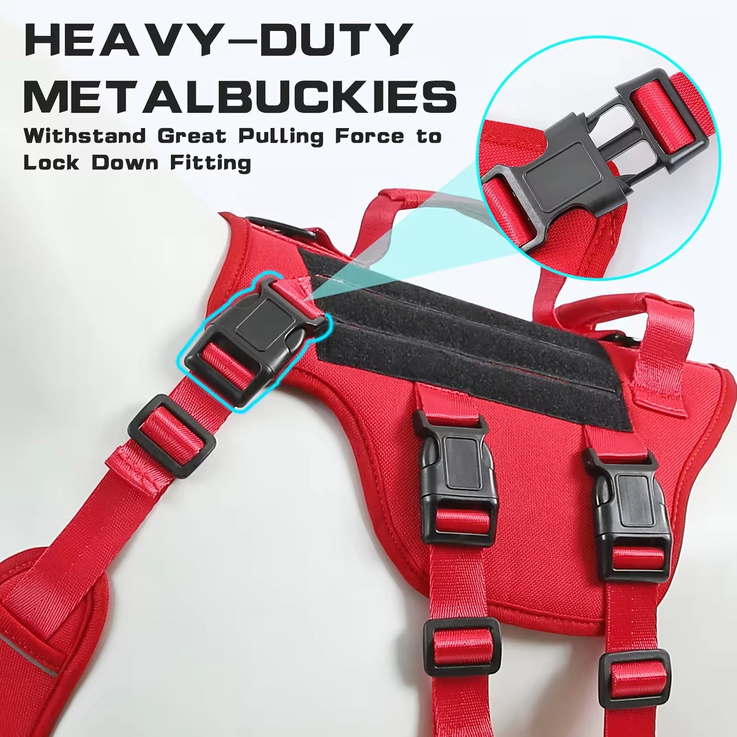 Tactical Dog Harness Vest – No-Pull, Dual Handle & Reflective | S-XL