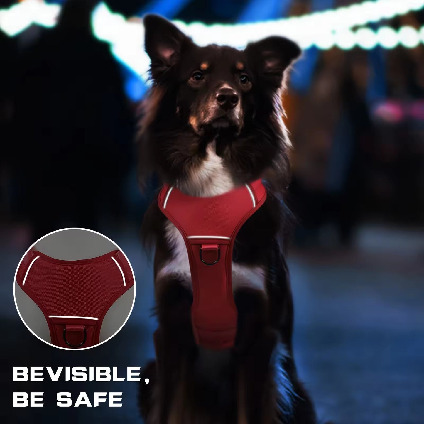 Tactical Dog Harness Vest – No-Pull, Dual Handle & Reflective | S-XL