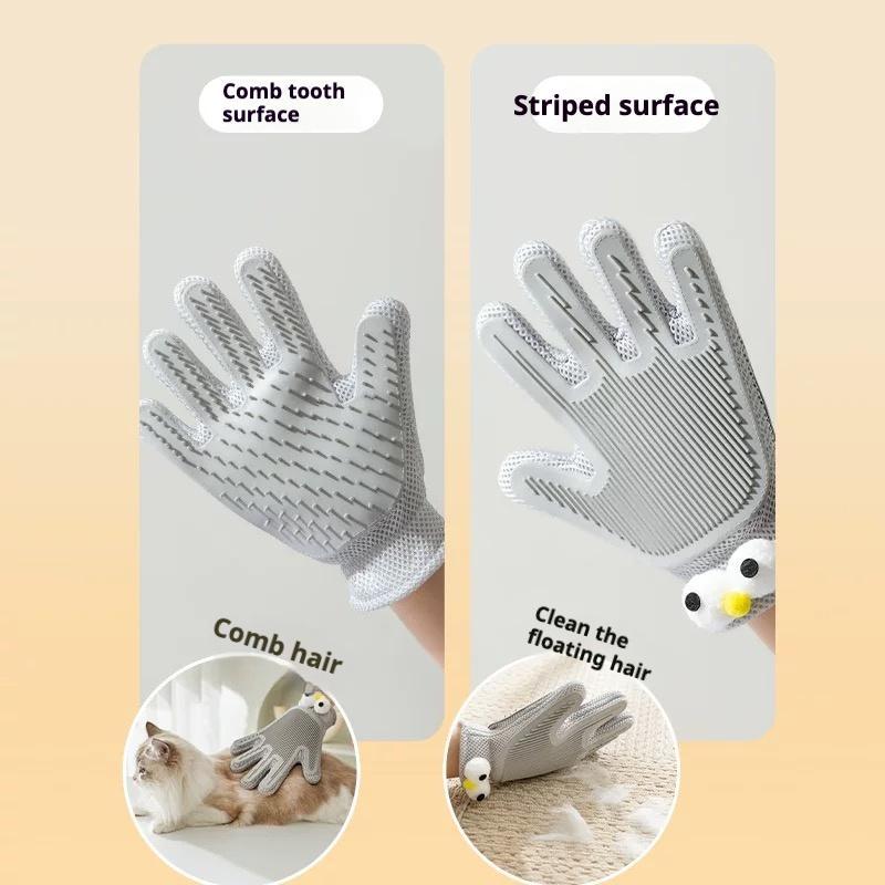 2-in-1 Pet Grooming & Massage Glove — Double-Sided Deshedding Tool for Dogs & Cats