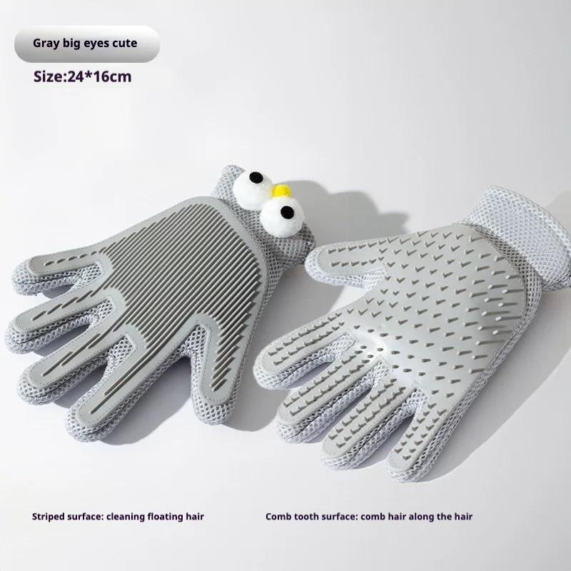 2-in-1 Pet Grooming & Massage Glove — Double-Sided Deshedding Tool for Dogs & Cats