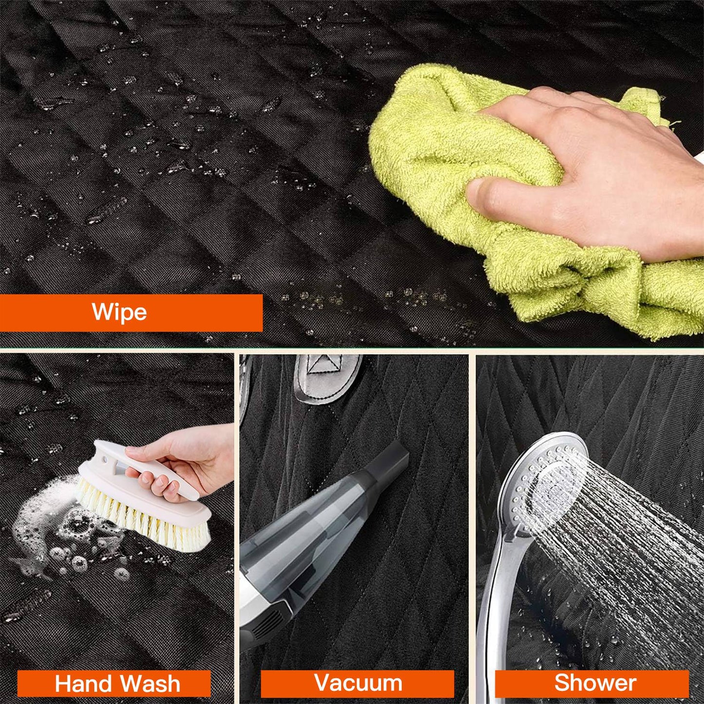 Heavy-Duty Waterproof Dog Car Seat Cover — Includes Safety Belt