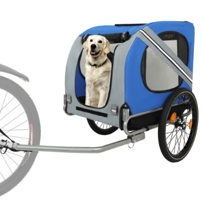 GianfiStore™ Large Folding Dog Bike Trailer — 120 lb All-Terrain Pet Carrier | Steel Frame