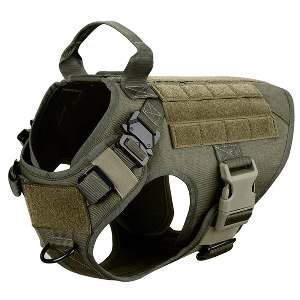 Elite Military Tactical Dog Harness - Heavy-Duty No-Pull Vest for German Shepherds & Large Breeds