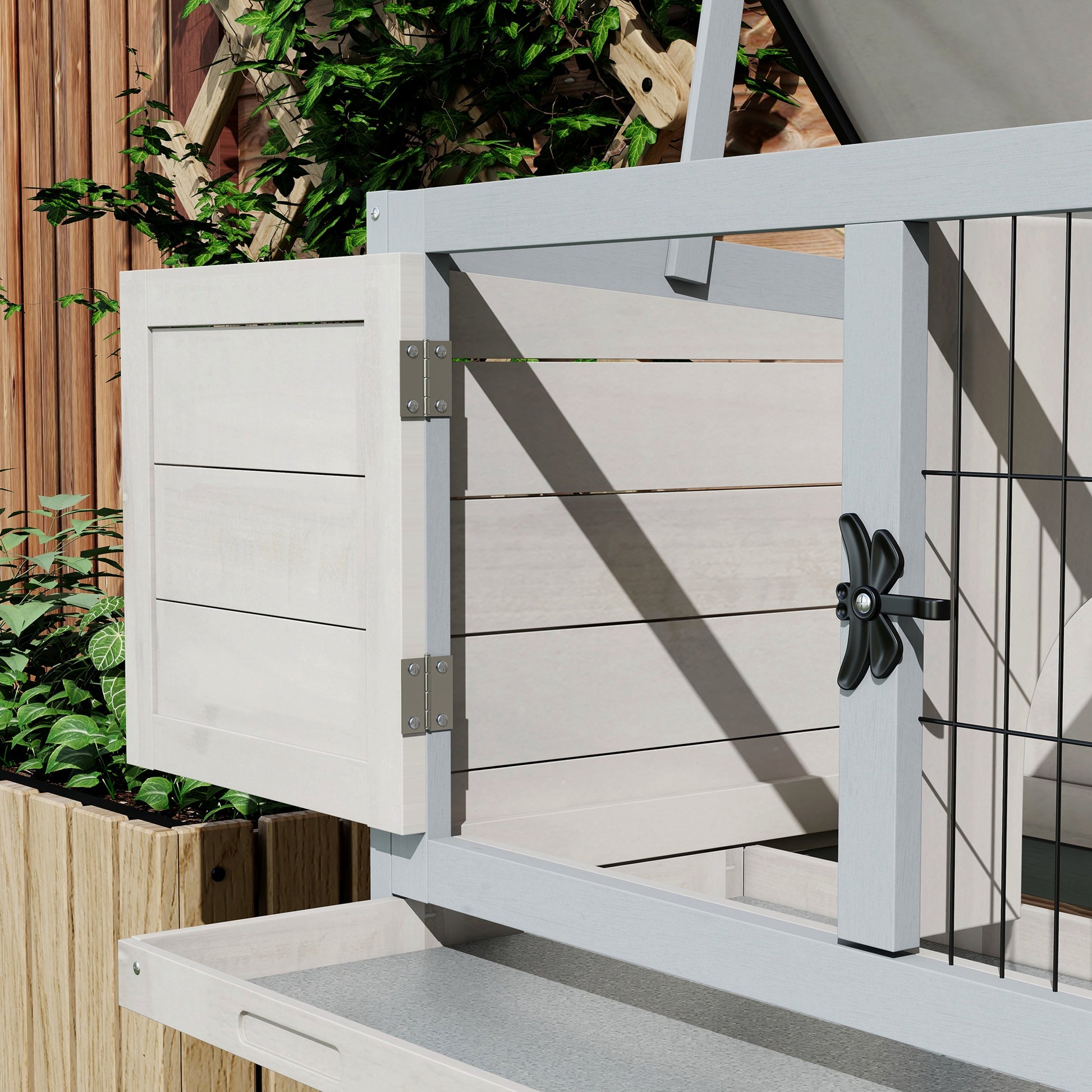 Rabbit hutch dimensions 33x17x27.5 inch - fits rabbits up to 6 lbs