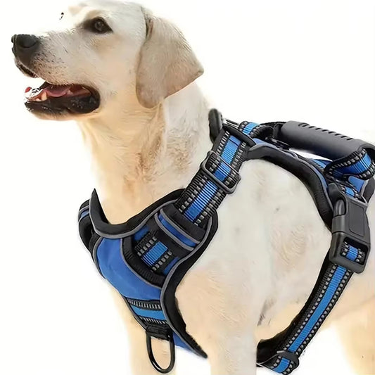 Tactical Dog Harness Set - Car Seat Belt, Collapsible Bowl & Biodegradable Bags Included