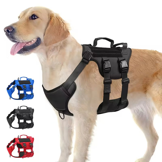Tactical Dog Harness Vest – No-Pull, Dual Handle & Reflective | S-XL