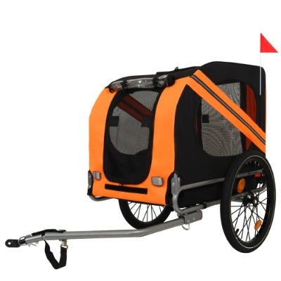 GianfiStore™ Large Folding Dog Bike Trailer — 120 lb All-Terrain Pet Carrier | Steel Frame