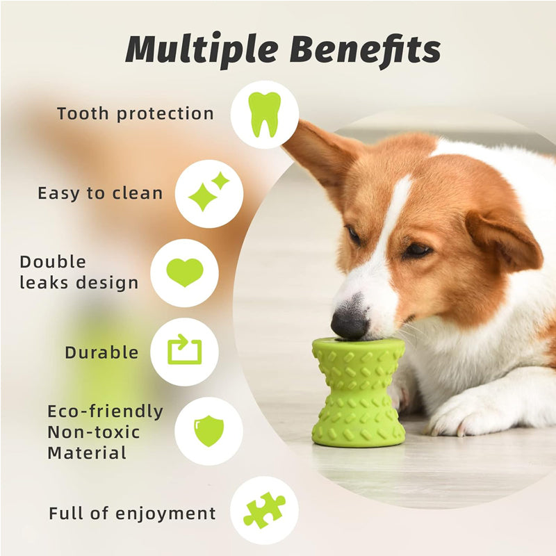 Indestructible Natural Rubber Dog Chew Toy - Durable Dental Toy for Aggressive Chewers