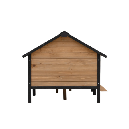 Outdoor Large Wooden Dog Kennel With Porch – Cabin Style House for Large Dogs