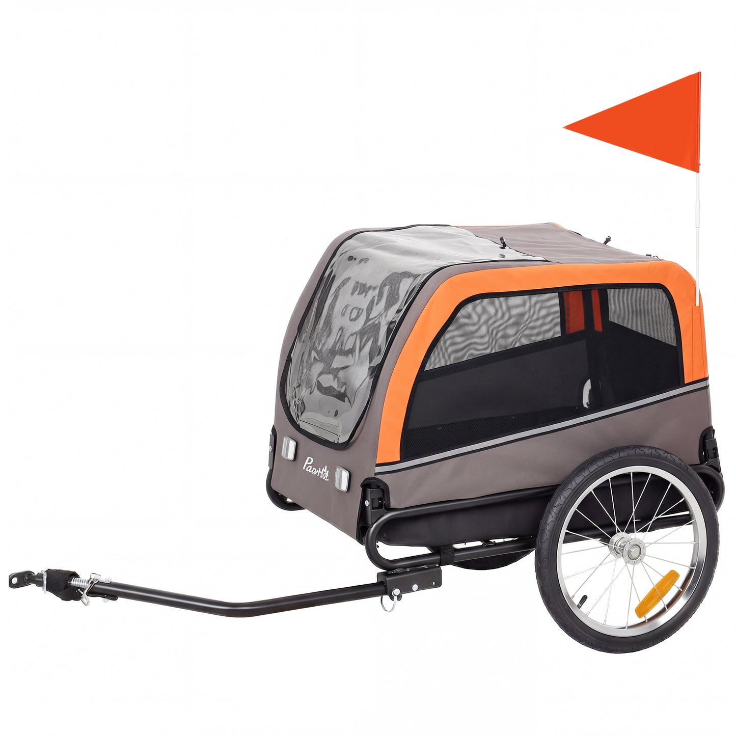 Dog Bike Trailer with 3 Entrances & Large Wheels | Foldable Pet Bicycle Carrier up to 44 lbs