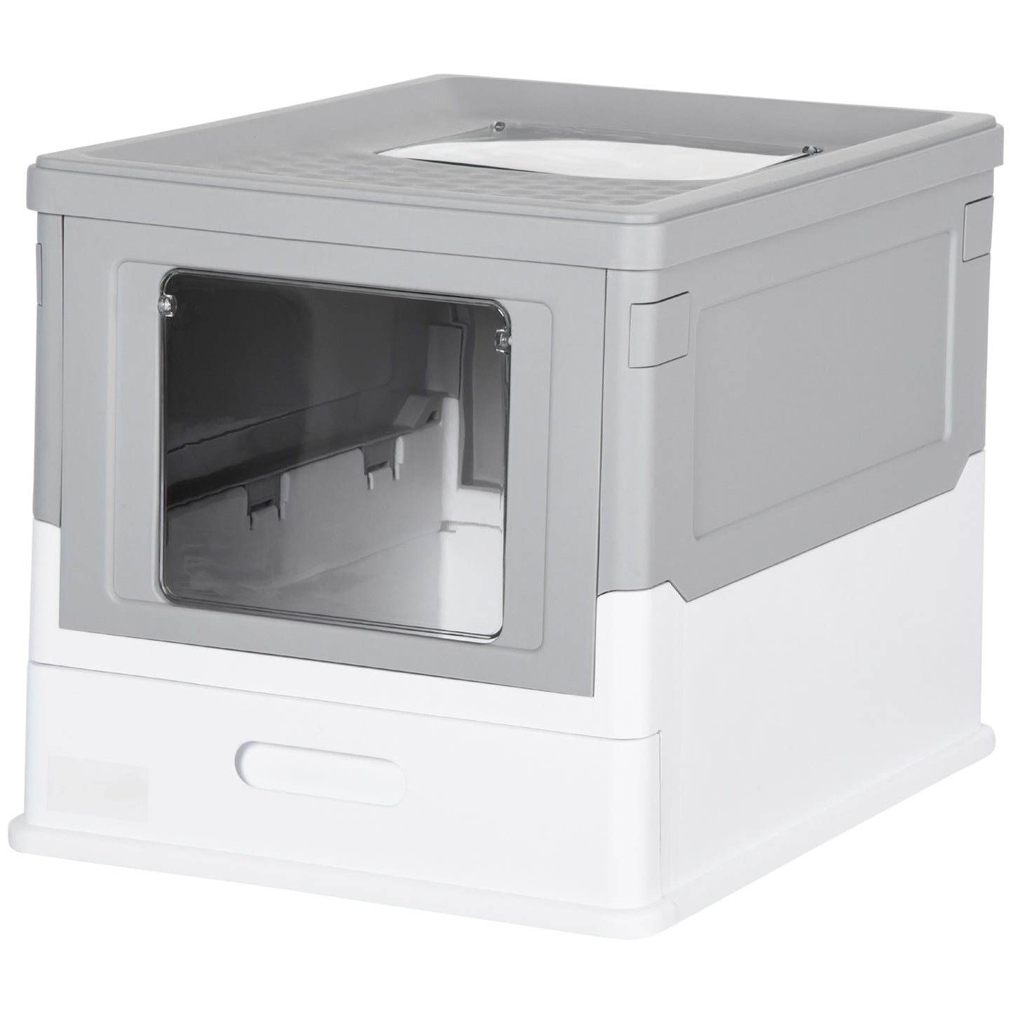 Enclosed Cat Litter Box with Lid & Pull-Out Tray | Odor-Free Design with Scoop