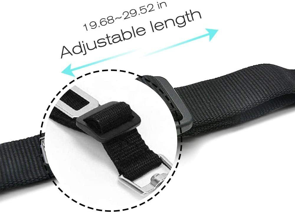 Retractable Dog Car Safety Belt - Heavy-Duty Adjustable Pet Seat Belt with Shock Absorption