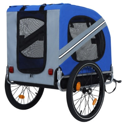GianfiStore™ Large Folding Dog Bike Trailer — 120 lb All-Terrain Pet Carrier | Steel Frame