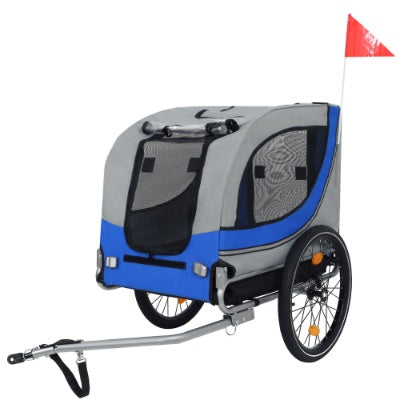 GianfiStore™ Large Folding Dog Bike Trailer — 120 lb All-Terrain Pet Carrier | Steel Frame