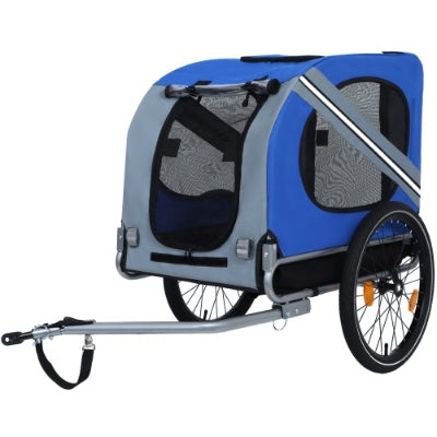 GianfiStore™ Large Folding Dog Bike Trailer — 120 lb All-Terrain Pet Carrier | Steel Frame