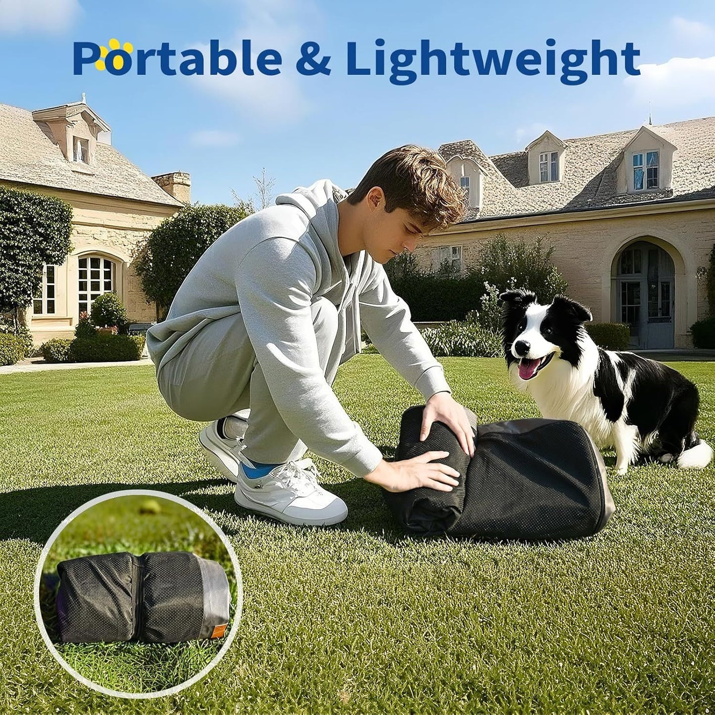 Inflatable Waterproof Dog Bed - Outdoor Travel Mat | Foam & Air Comfort