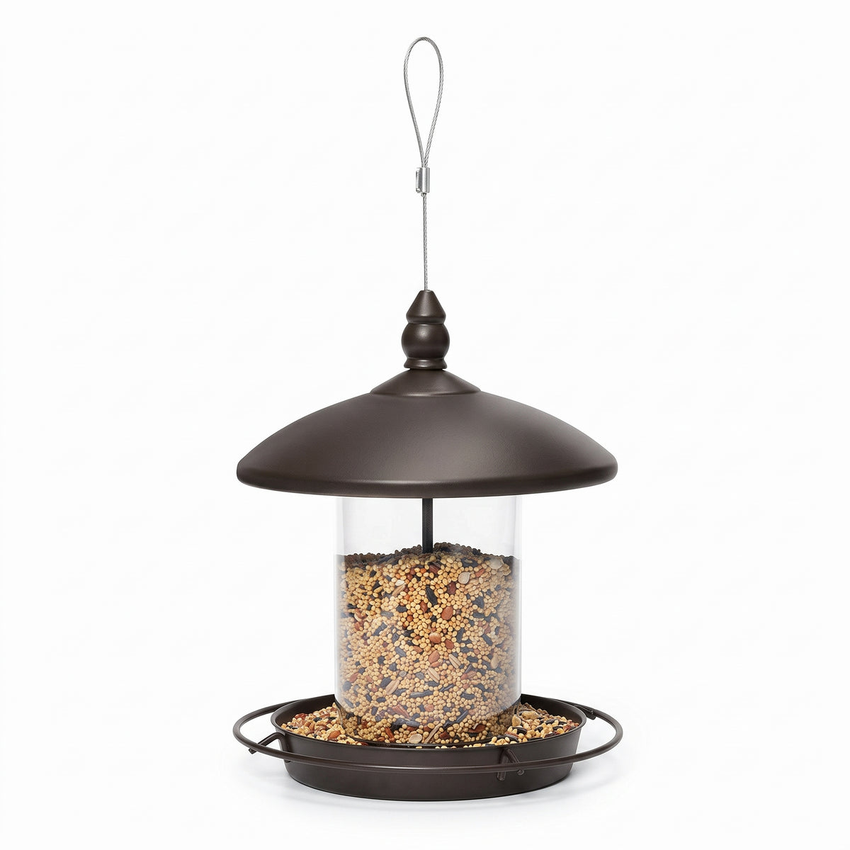 GianfiStore™ Metal Roof Bird Feeder – Chew-Proof Outdoor Hanging Wild Bird Seed Feeder | Bronze & Green