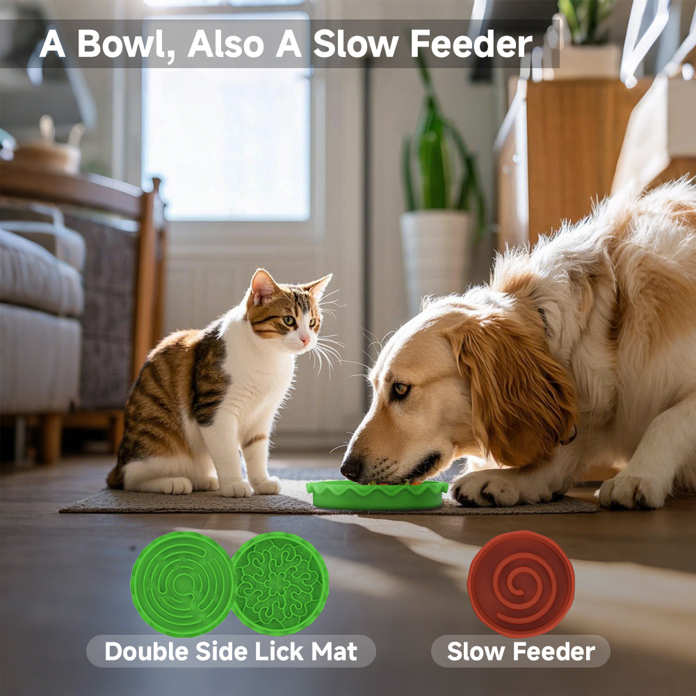 5-in-1 Hamburger Pet Bowl Set – Stackable Multi-Layer Feeding Station for Cats & Dogs