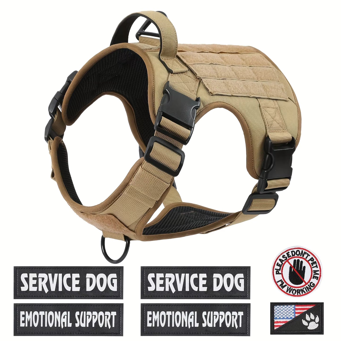 Tactical Dog Harness Vest – Adjustable & Reflective | S, M, L, XL