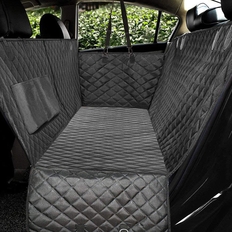 Luxury Dog Car Seat Cover - Mesh View Hammock & Waterproof Rear Seat Protector