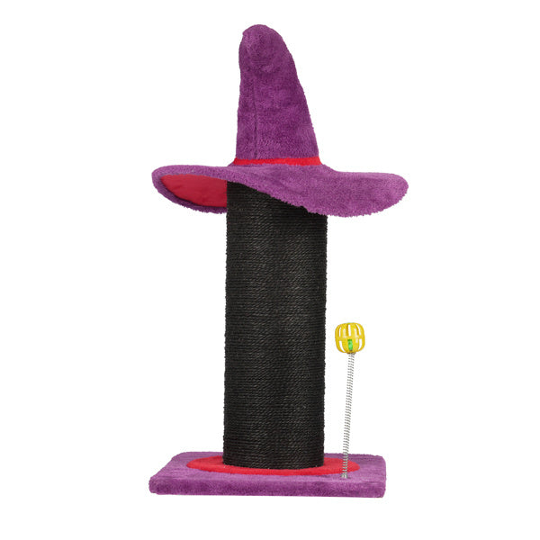 Wizard Hat Cat Scratching Post with Spring Ball Toy