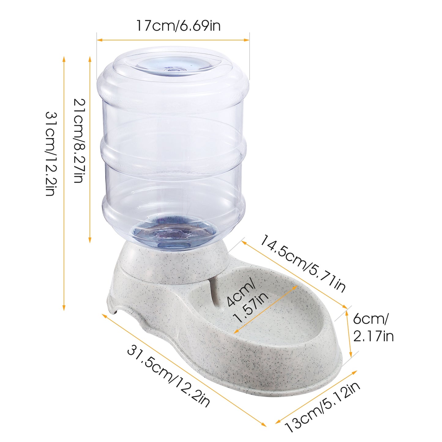 Gravity Self-Dispensing Pet Water Station — 1 Gallon BPA-Free Auto Refill Dispenser
