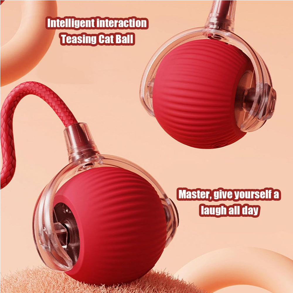 Interactive Rolling Cat Ball Toy | Motion-Activated Self-Rotating Ball with LED Lights for Cats