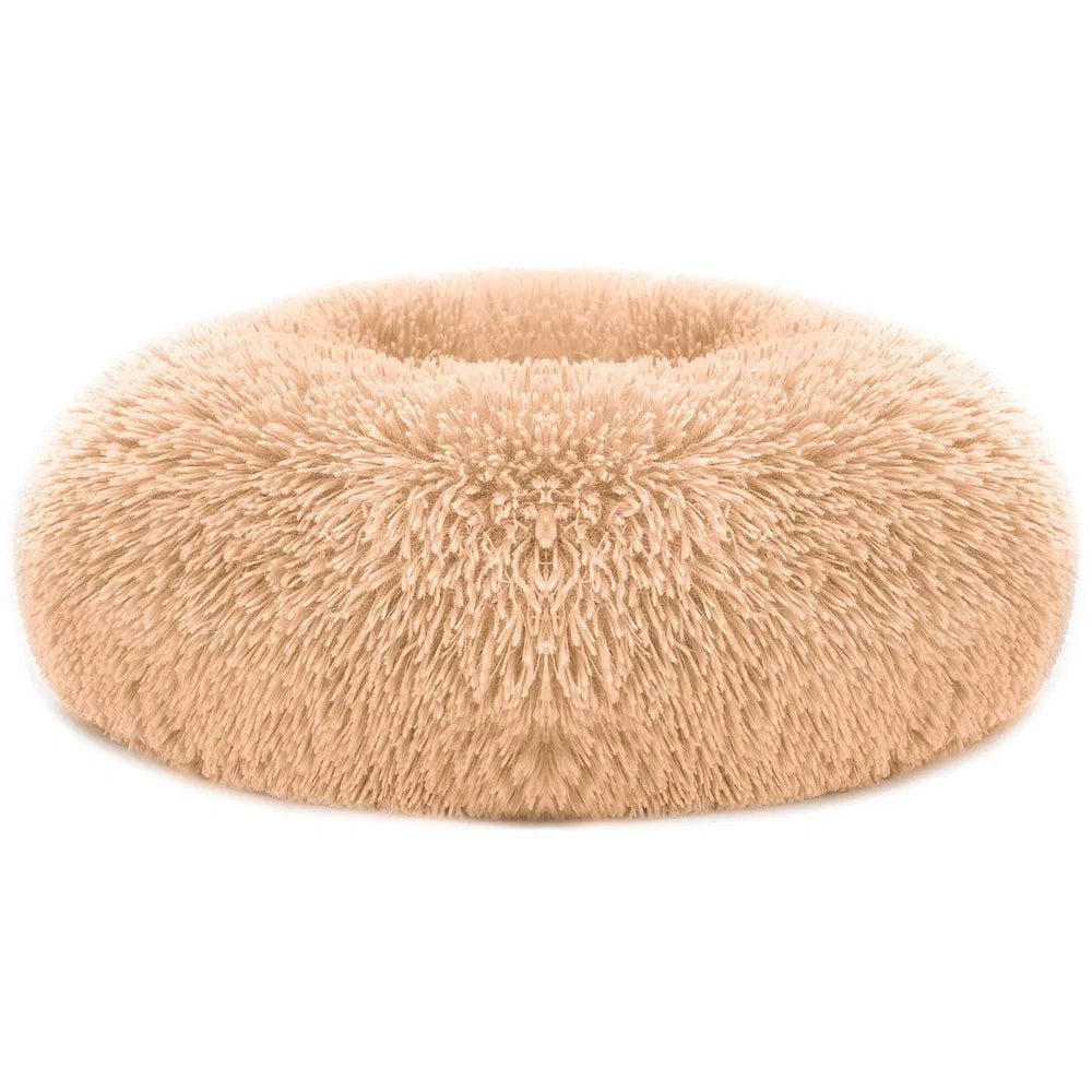 Calming Donut Dog Bed – Soft Plush Anti-Anxiety Pet Bed (Size L)