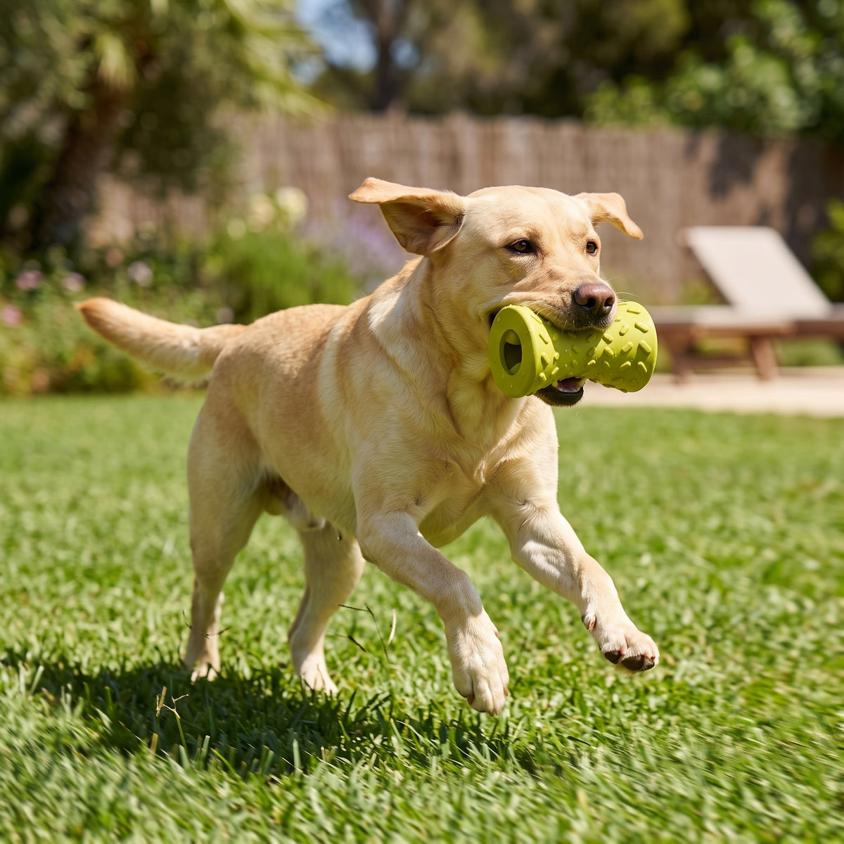 Indestructible Natural Rubber Dog Chew Toy - Durable Dental Toy for Aggressive Chewers