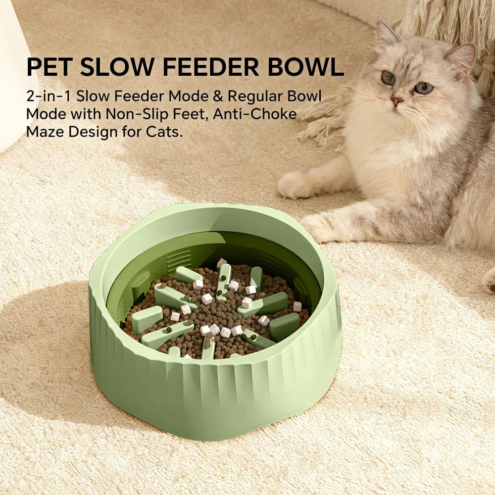 GianfiStore™ 2-in-1 Pet Slow Feeder Bowl — Anti-Choke Maze Design with Non-Slip Feet for Cats & Dogs
