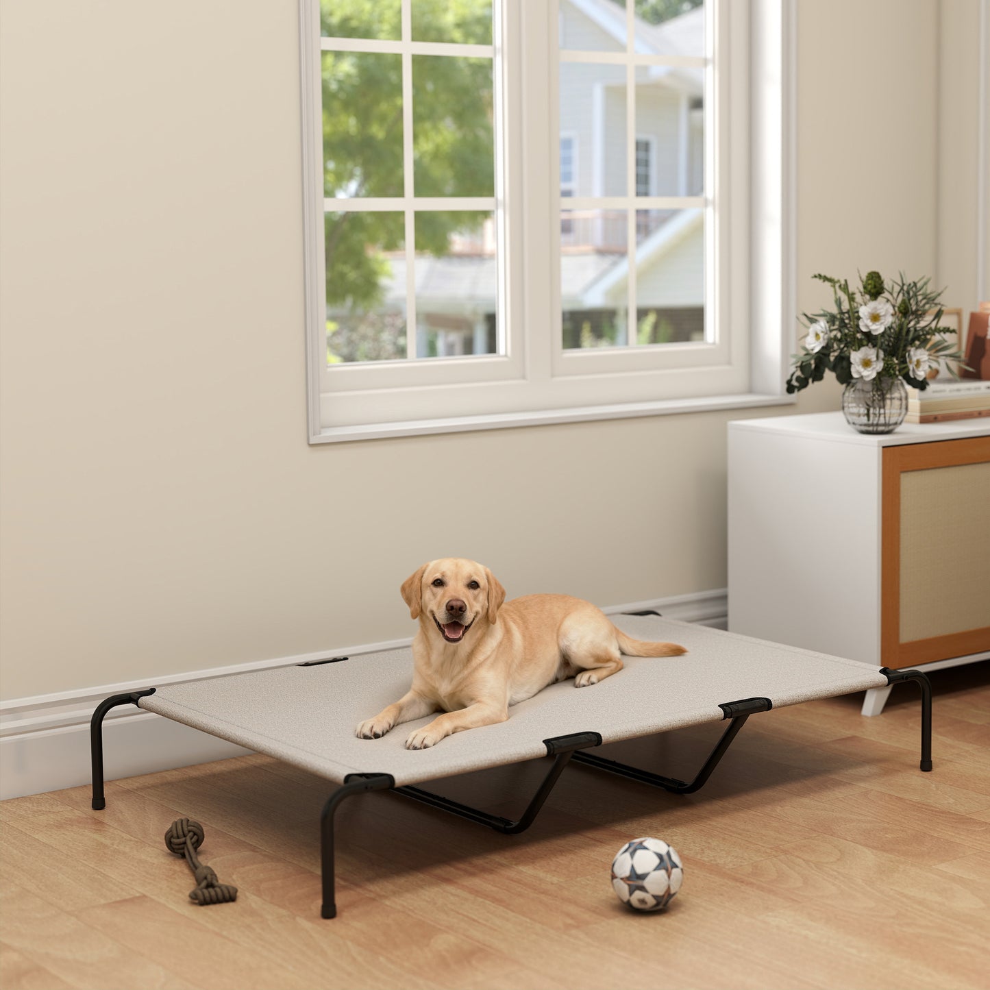 Elevated Dog Bed for Large Breeds - Breathable Mesh Raised Cot | Outdoor & Indoor