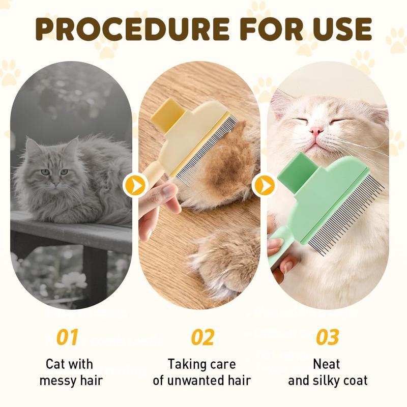 GianfiStore™ 2-in-1 Pet Grooming Comb — Self-Cleaning Slicker & Detangling Brush for Cats & Dogs