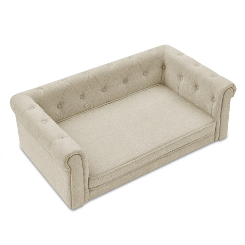 Elegant Rectangular Pet Bed - Premium Support Couch for Medium & Large Dogs