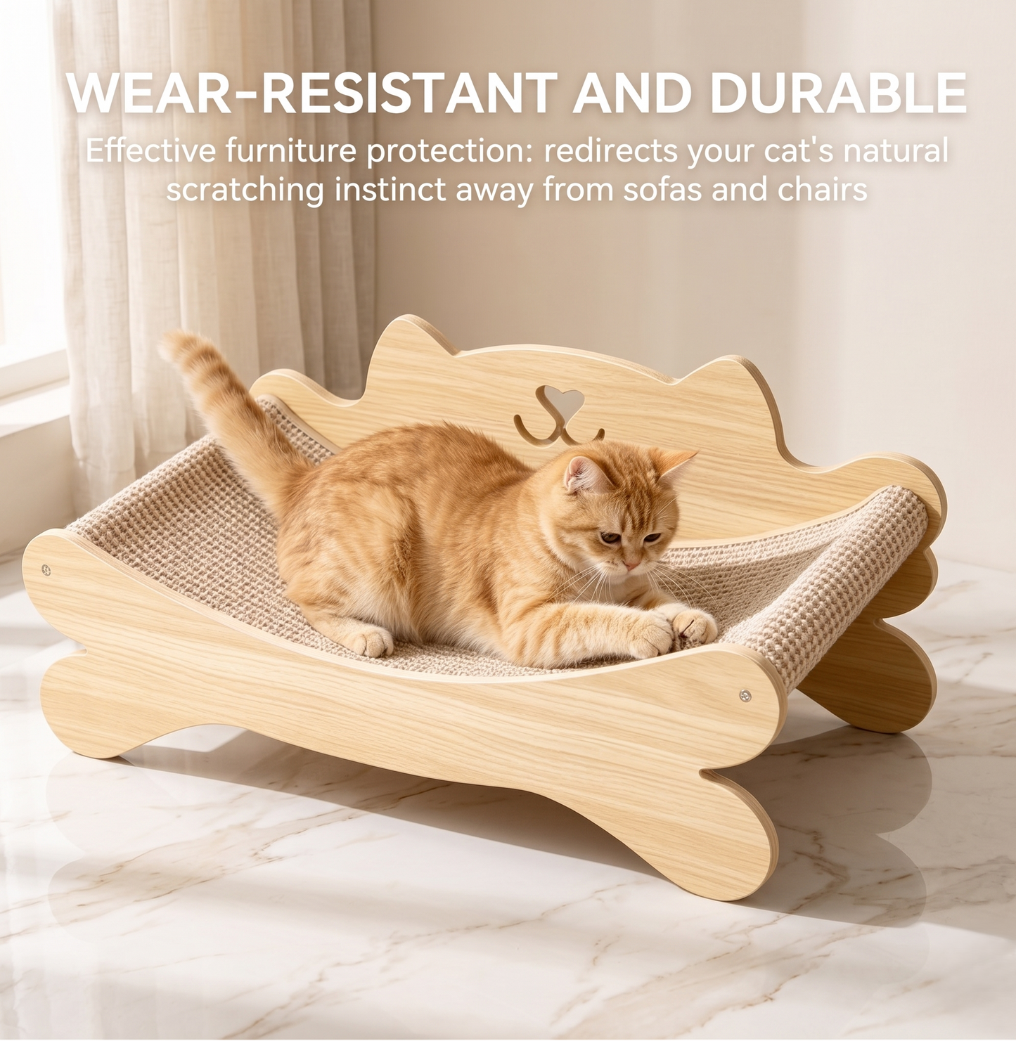 GianfiStore™ Wooden Cat Recliner – Cozy Lounge Chair & Scratcher for Cats