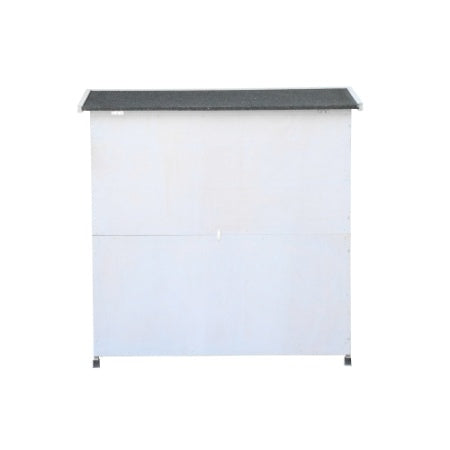 41" 2-Story Wooden Rabbit Hutch - Modern Farmhouse Gray | Double No-Leak Plastic Trays