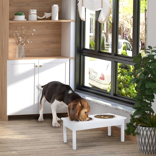 Elevated Dog Feeder - 10" Raised Station with 2 Stainless Steel Bowls | GianfiStore™