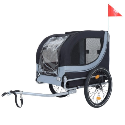 GianfiStore™ Large Folding Dog Bike Trailer — 120 lb All-Terrain Pet Carrier | Steel Frame
