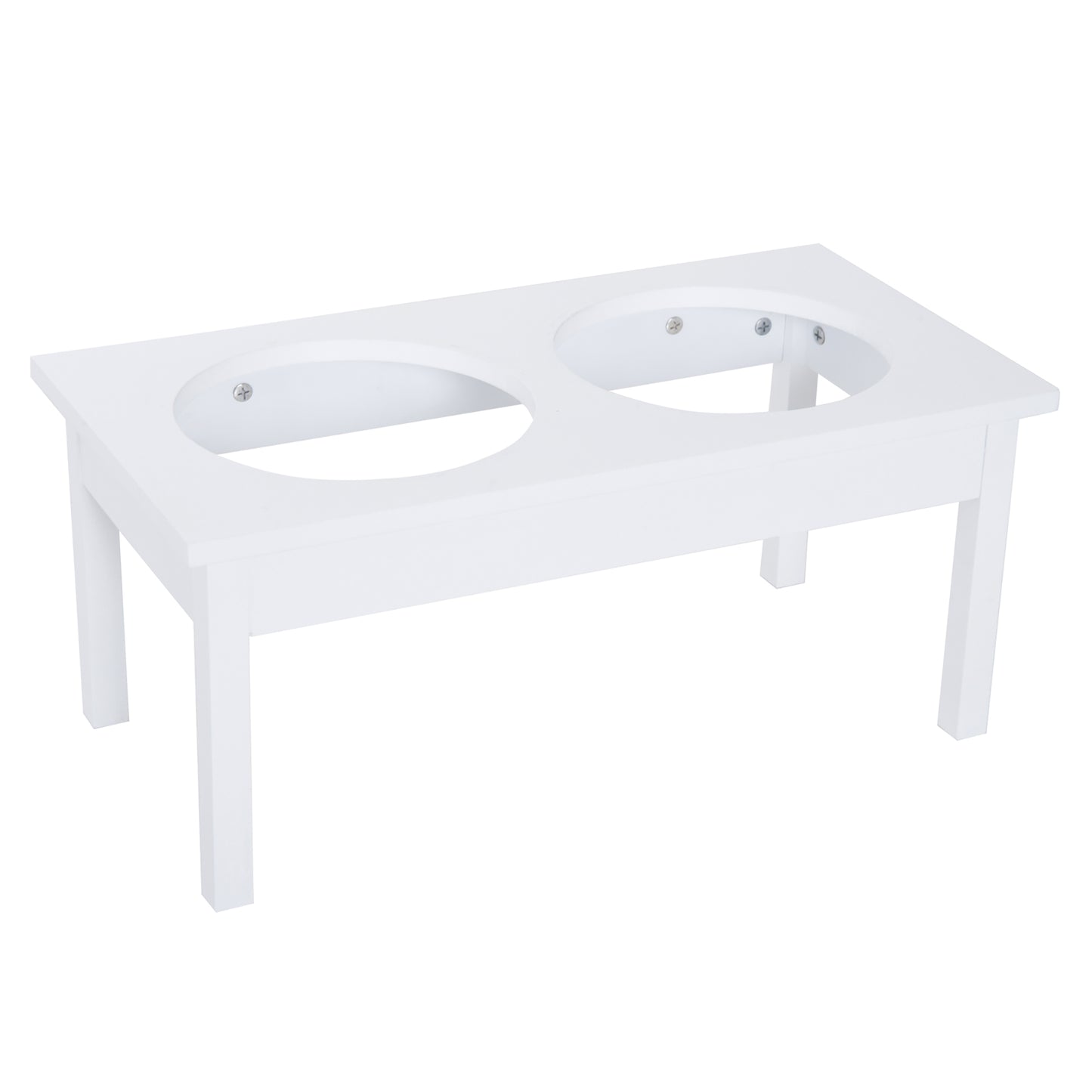 Elevated Dog Feeder — 10" Raised Station with 2 Stainless Steel Bowls
