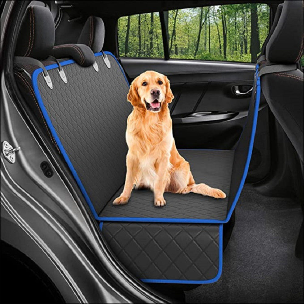 Luxury Dog Car Seat Cover - Mesh View Hammock & Waterproof Rear Seat Protector