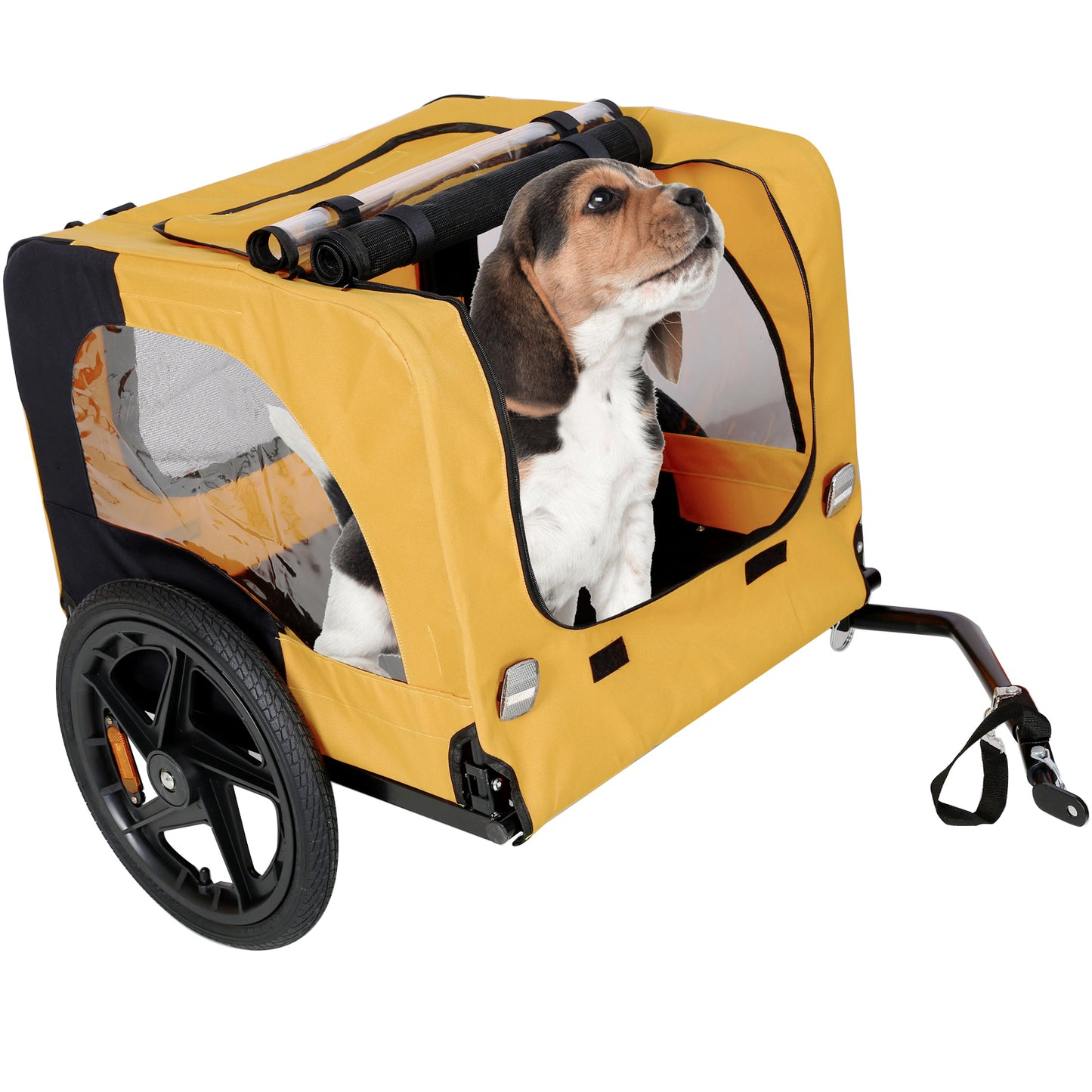 Foldable Dog Bike Trailer & Pet Stroller – Heavy Duty 2-in-1 Carrier for Dogs Up to 88 lbs