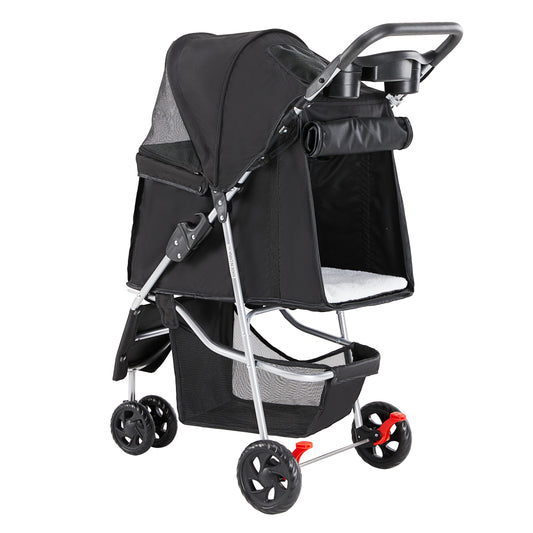 GianfiStore™ Foldable Pet Stroller | Cat & Dog Cart with Canopy
