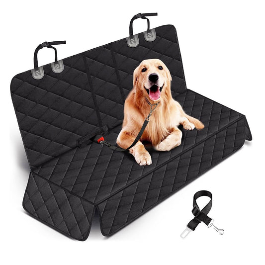 Heavy-Duty Waterproof Dog Car Seat Cover (Includes Safety Belt)