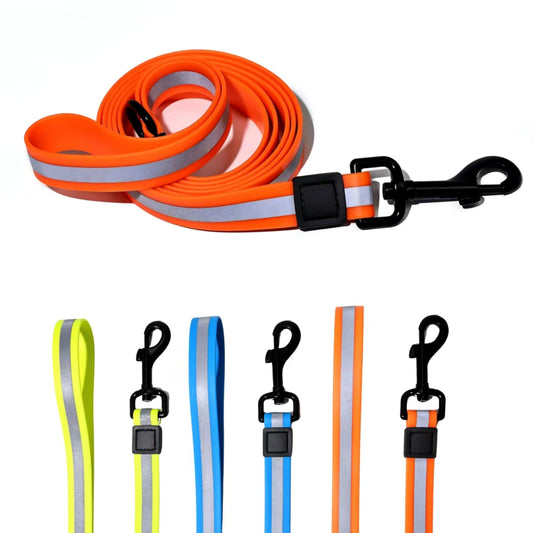 GianfiStore Reflective Dog Leash & Collar Set – all three colors blue orange yellow