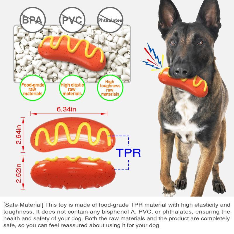 3-in-1 Squeaky Dog Chew Toy — Indestructible Dental Molar Cleaner for Aggressive Chewers