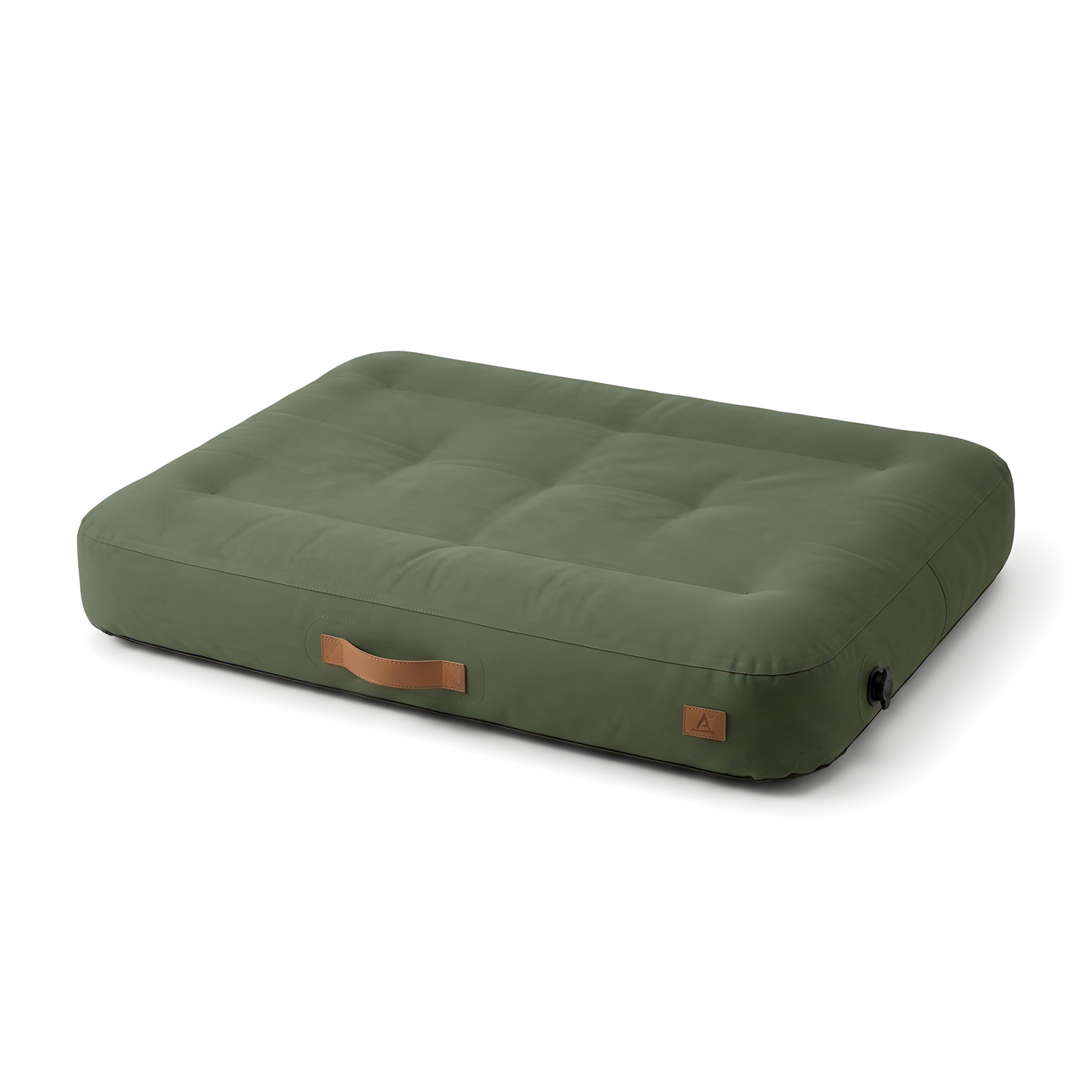GianfiStore inflatable waterproof dog bed – green, foam and air comfort, non-slip bottom, outdoor travel pet bed for medium and large dogs